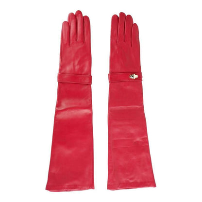 Cavalli Class Red Lambskin Women Glove