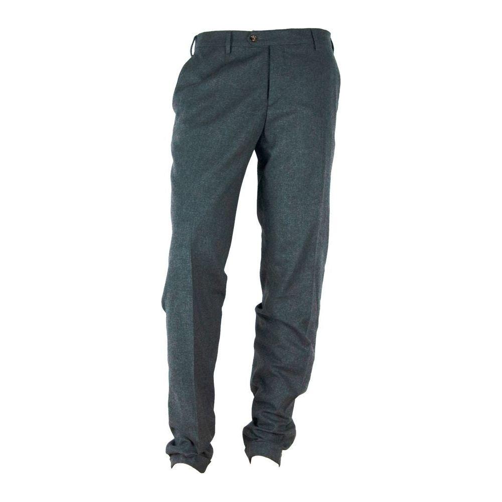 Made in Italy Gray Cotton Men Pant