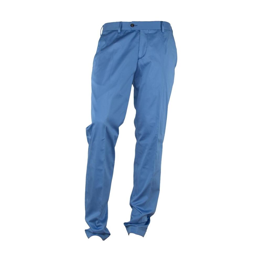 Made in Italy Blue Cotton Pant