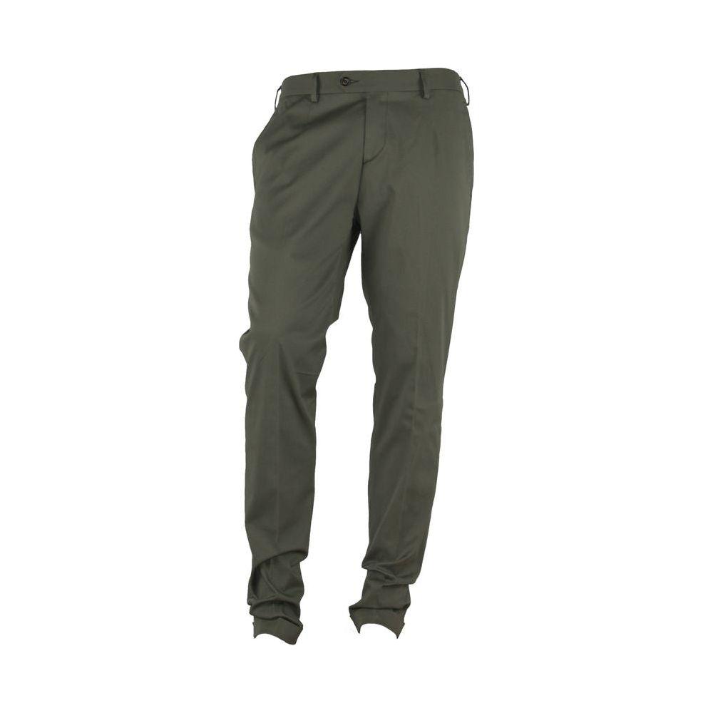 Made in Italy Green Cotton Pant