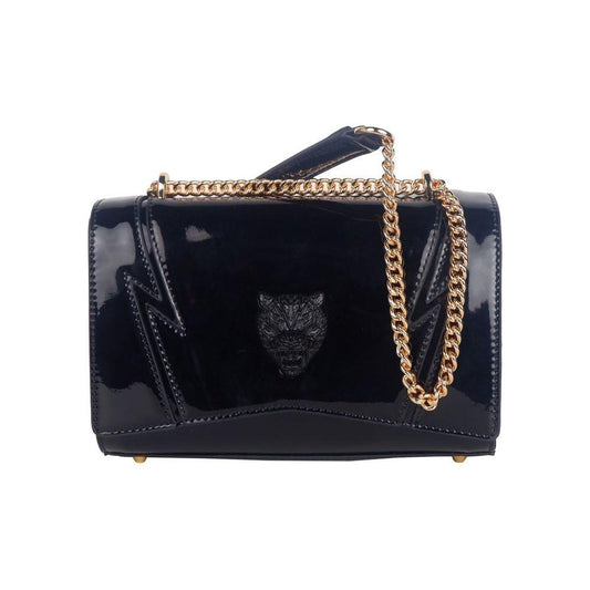 Plein Sport Chic Patent Effect Chain Shoulder Bag PLSP-11027