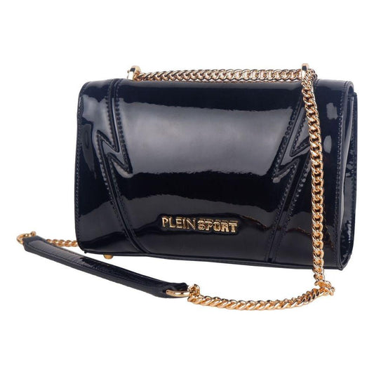 Plein Sport Chic Patent Effect Chain Shoulder Bag PLSP-11027