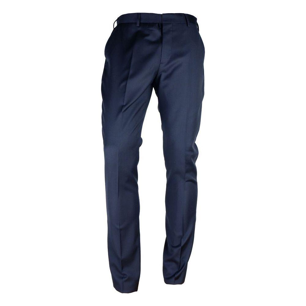 Made in Italy Blue Wool Pant