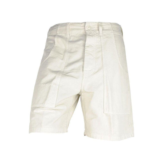 Don The Fuller White Cotton Men's Bermuda Shorts