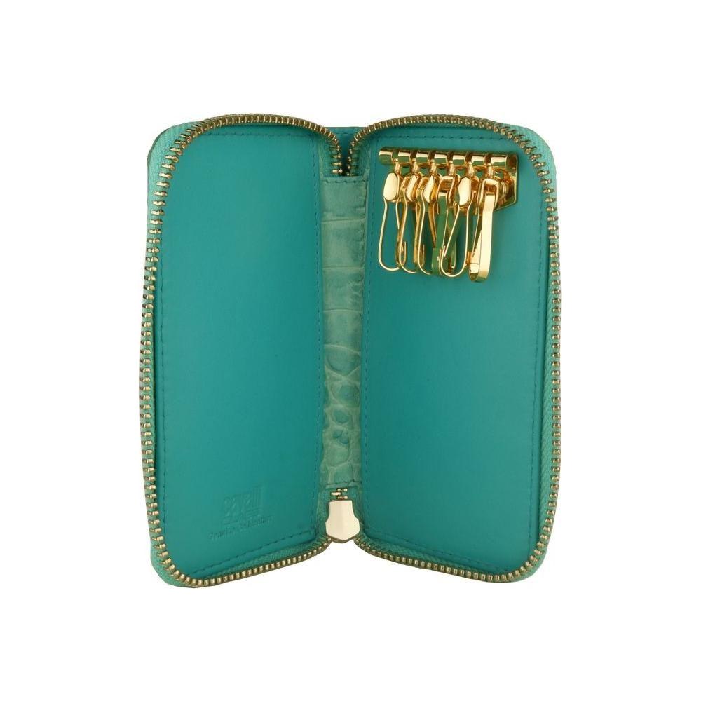 Cavalli Class Blue Calfskin Keychain