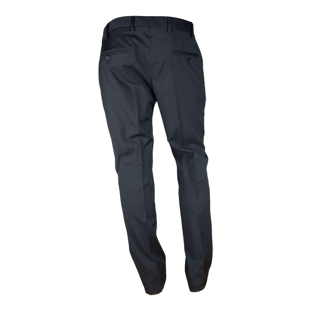 Made in Italy Black Wool Men Suit