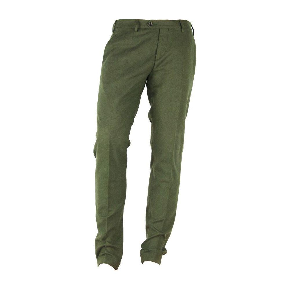 Made in Italy Green Cotton Pant