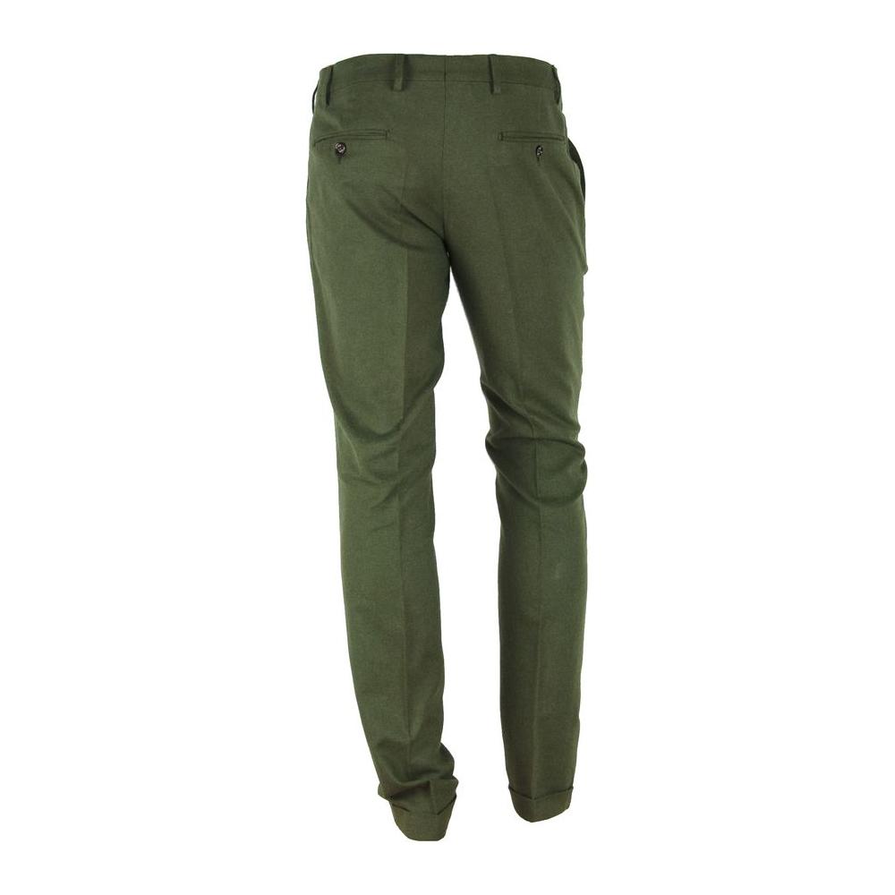 Made in Italy Green Cotton Pant