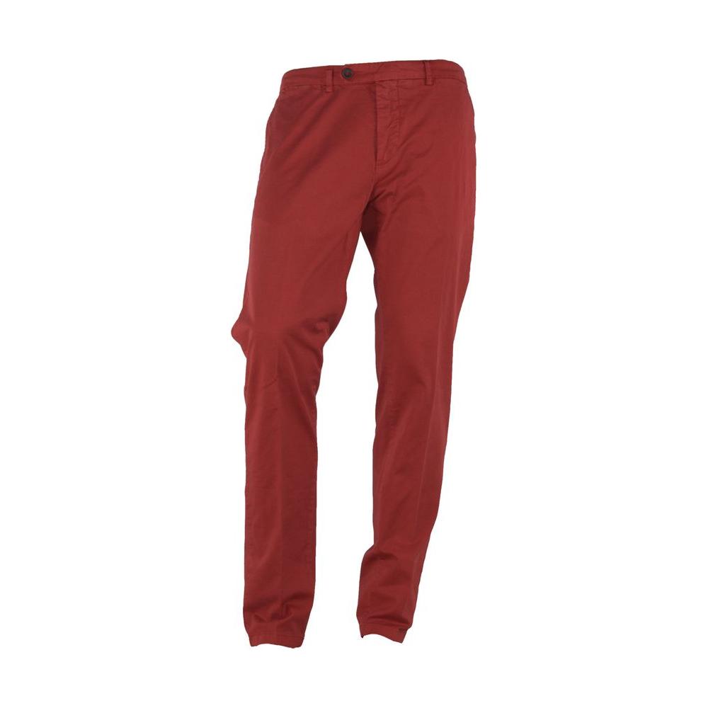 Made in Italy Red Cotton Pant
