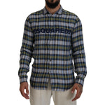Dsquared² Multicolor Checkered Casual Men Long Sleeves Shirt TSH83554-48
