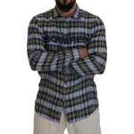 Dsquared² Multicolor Checkered Casual Men Long Sleeves Shirt TSH83554-48