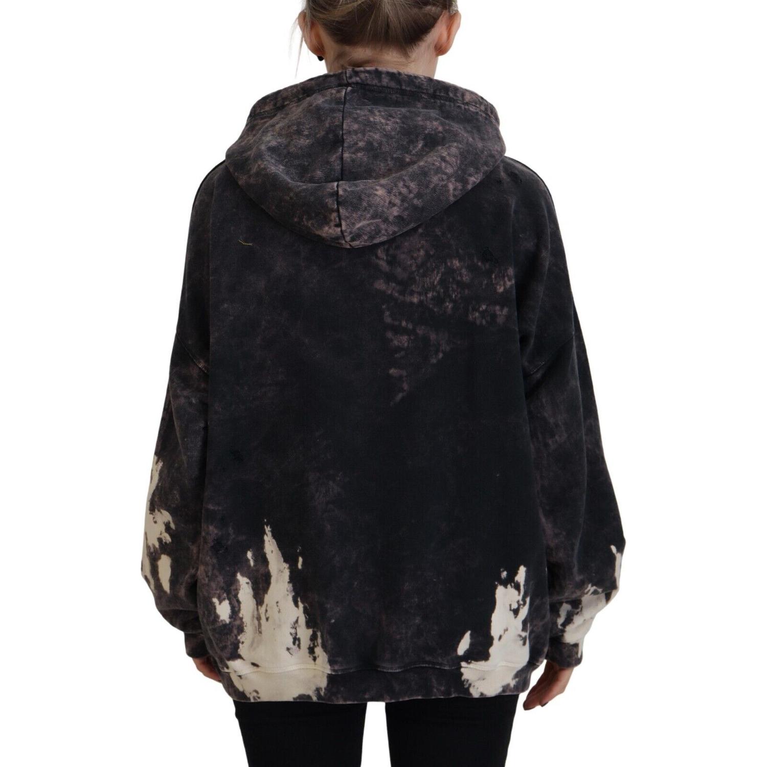 سويت شيرت بغطاء رأس من القطن متعدد الألوان من Dsquared²