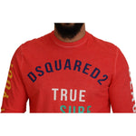 Dsquared² Orange Colorful Print Long Sleeves Top T-shirt TSH83525-48