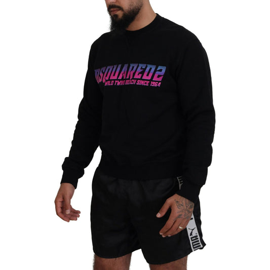 Dsquared² Black Logo Print Long Sleeves Men Pullover Sweater TSH83534-48
