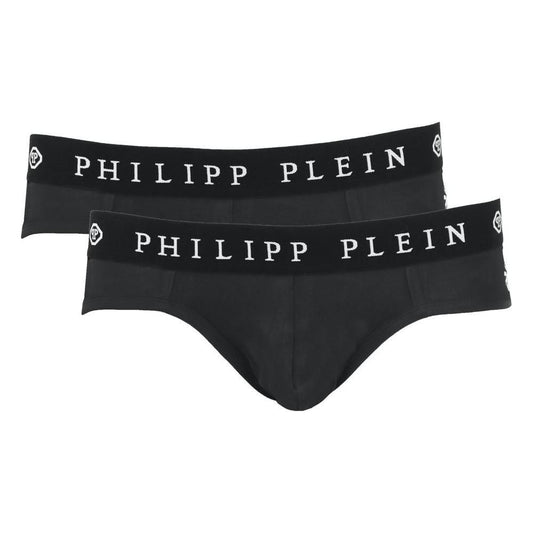 Philipp Plein Black Cotton Men Boxer Short Pack PH-6438-XL