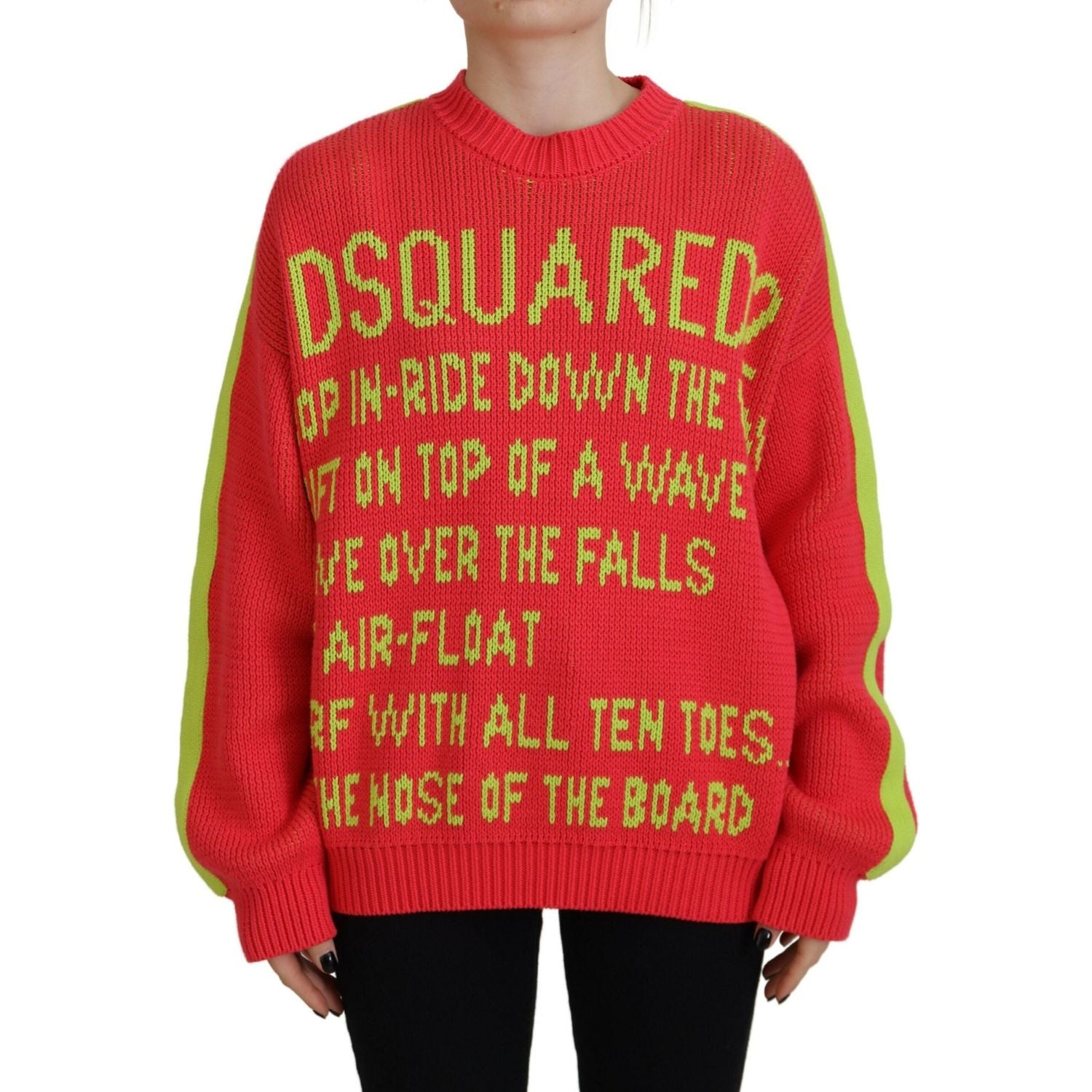 سترة صوفية محبوكة من القطن متعدد الألوان من Dsquared²