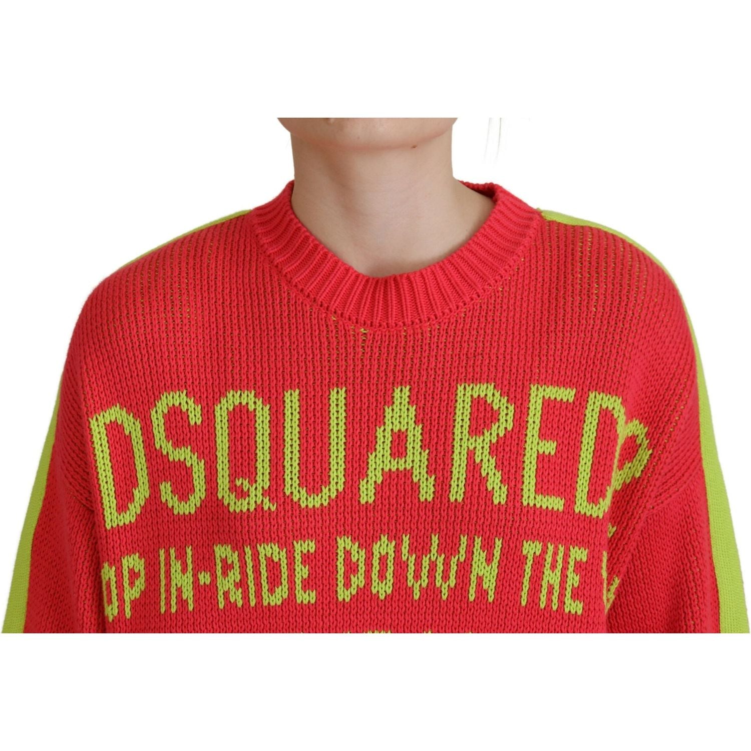 سترة صوفية محبوكة من القطن متعدد الألوان من Dsquared²