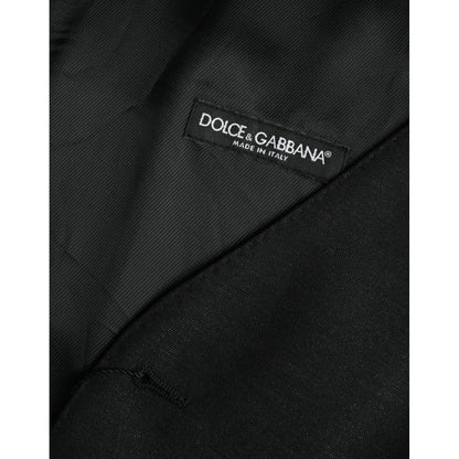 Dolce & Gabbana Black Wool Waistcoat Dress Formal Vest