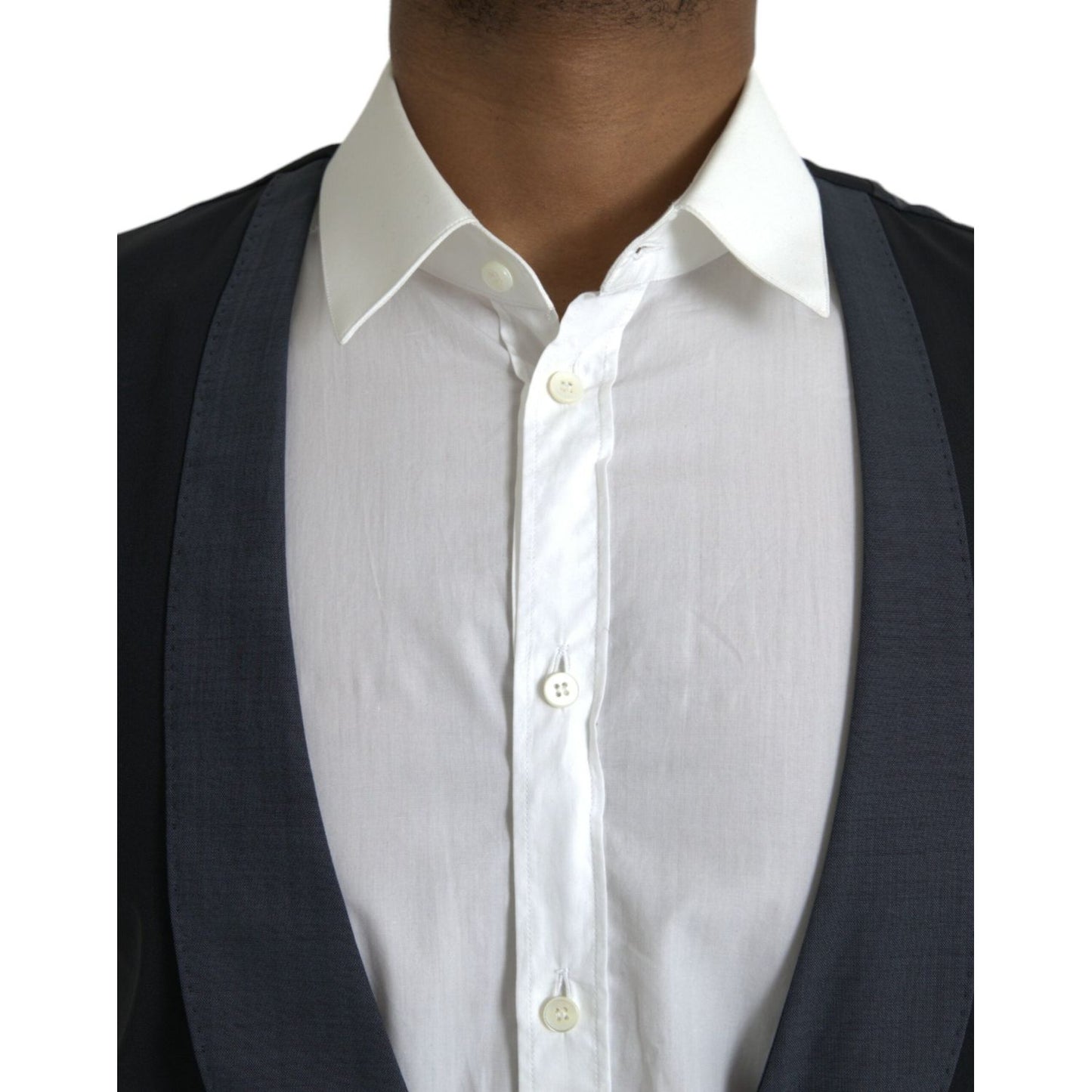 Dolce & Gabbana Black Wool Waistcoat Dress Formal Vest