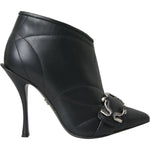 Dolce & Gabbana Black Devotion Quilted Buckled Boots Shoes LA10772-36