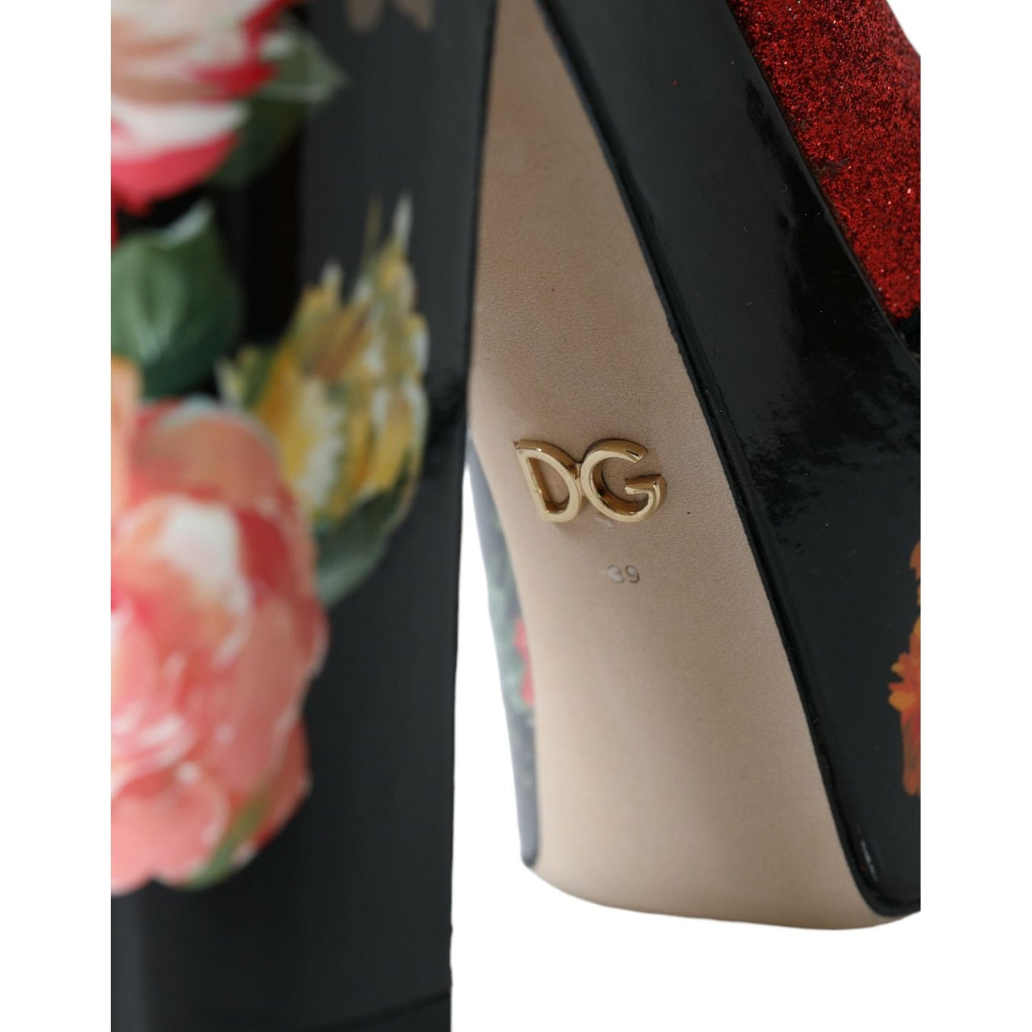 Dolce & Gabbana Multicolor Floral Crystal Platform Sandals Shoes