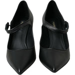 Dolce & Gabbana Black Leather Logo Heels Mary Janes Pumps Shoes LA10765-37.5