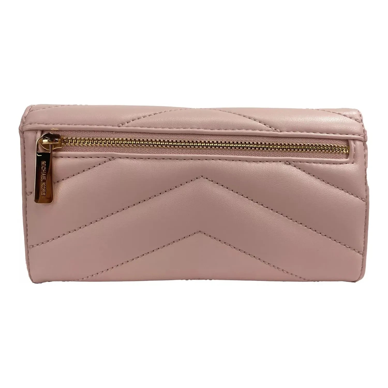 محفظة مايكل كورس جيت سيت ترافل كبيرة من الجلد المبطن بثلاث طيات - أحمر خدود