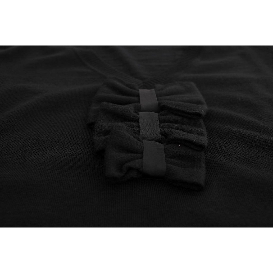 فستان مارغي لو الأنيق المصنوع من الصوف الأسود