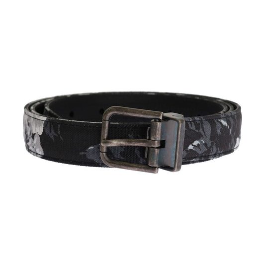 Dolce & Gabbana Black Cayman Linen Leather Belt BEL11008-2
