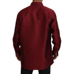 Dolce & Gabbana Bordeaux Cotton Long Sleeve Men Formal Shirt JKT3586-40