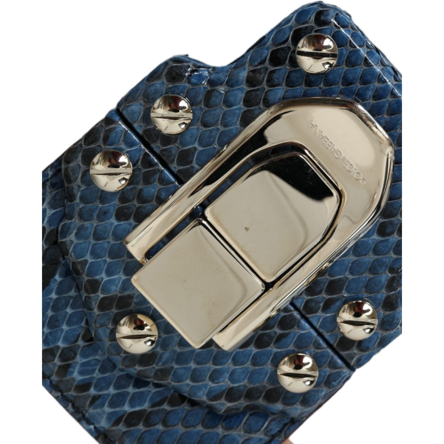 حقيبة كروس بودي LUCIA من دولتشي آند غابانا باللون الأزرق والبيج من الجلد الاستوائي