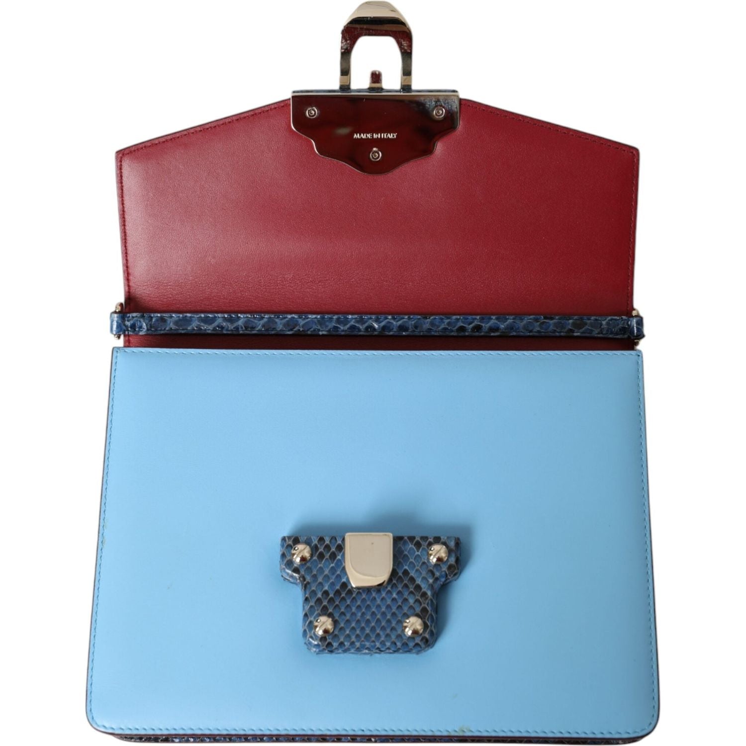 حقيبة كروس بودي LUCIA من دولتشي آند غابانا باللون الأزرق والبيج من الجلد الاستوائي