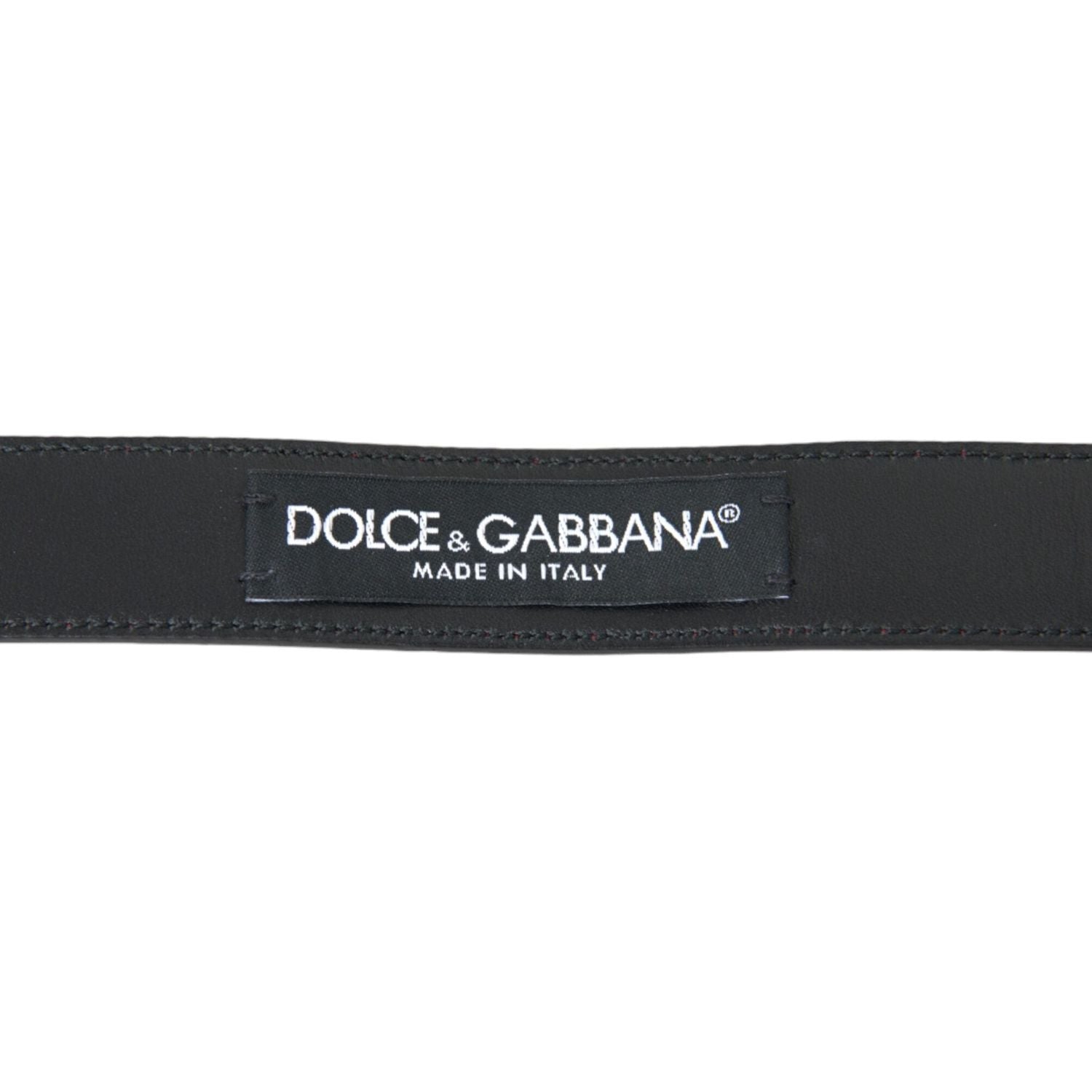Dolce & Gabbana Red Leather Silver Metal Buckle Belt Men