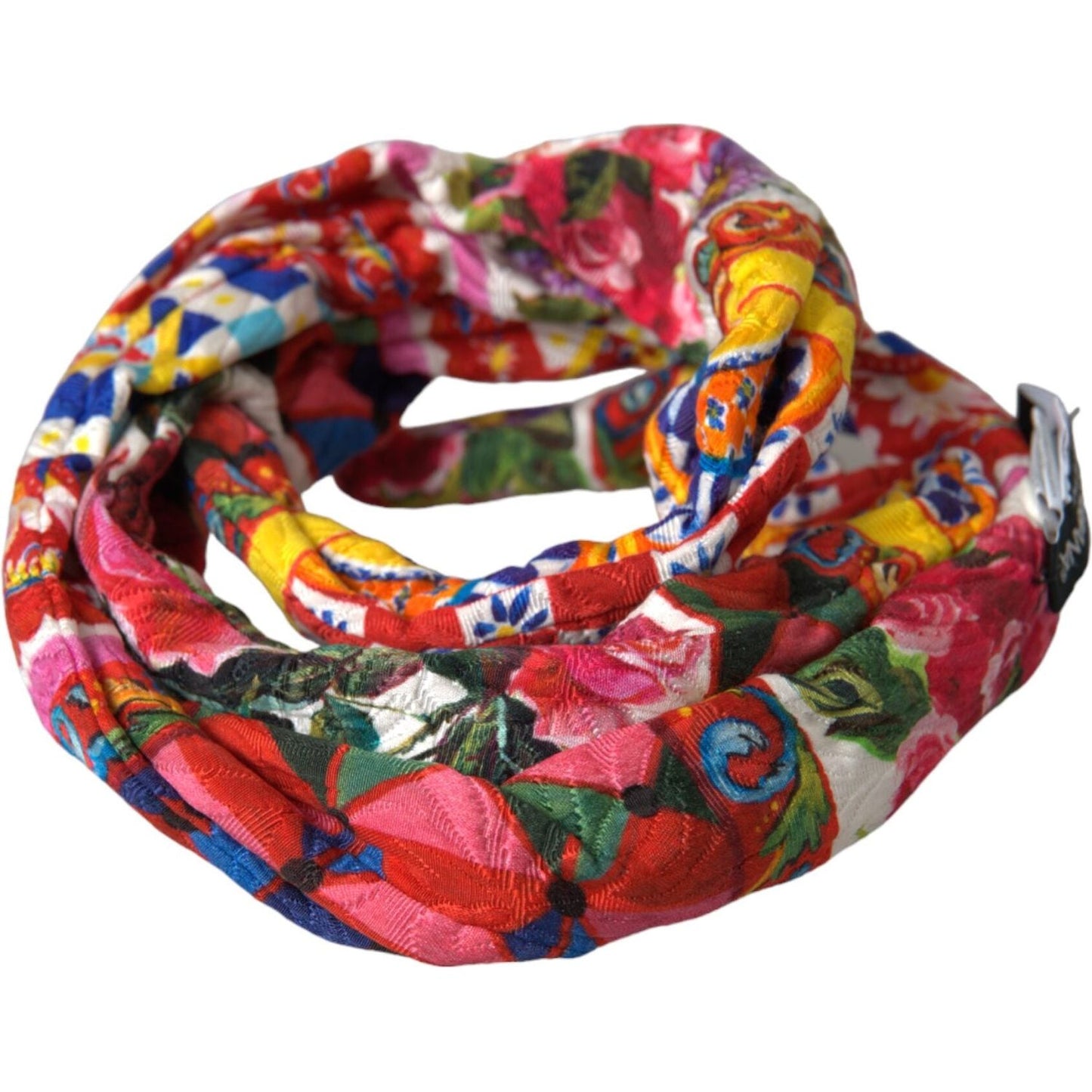 Dolce & Gabbana Multicolor Carretto Print Waist Belt SMY10233-40