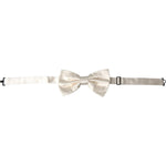 Dolce & Gabbana Off White Silk Adjustable Neck Men Bow Tie Dolce & Gabbana Light Gray