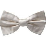 Dolce & Gabbana Off White Silk Adjustable Neck Men Bow Tie Dolce & Gabbana Dark Gray