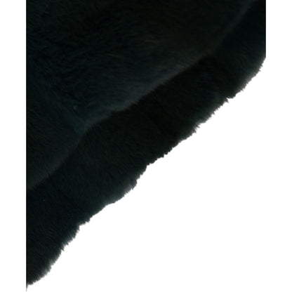 Dolce & Gabbana Black Weasel Fur Whole Head Wrap Hat