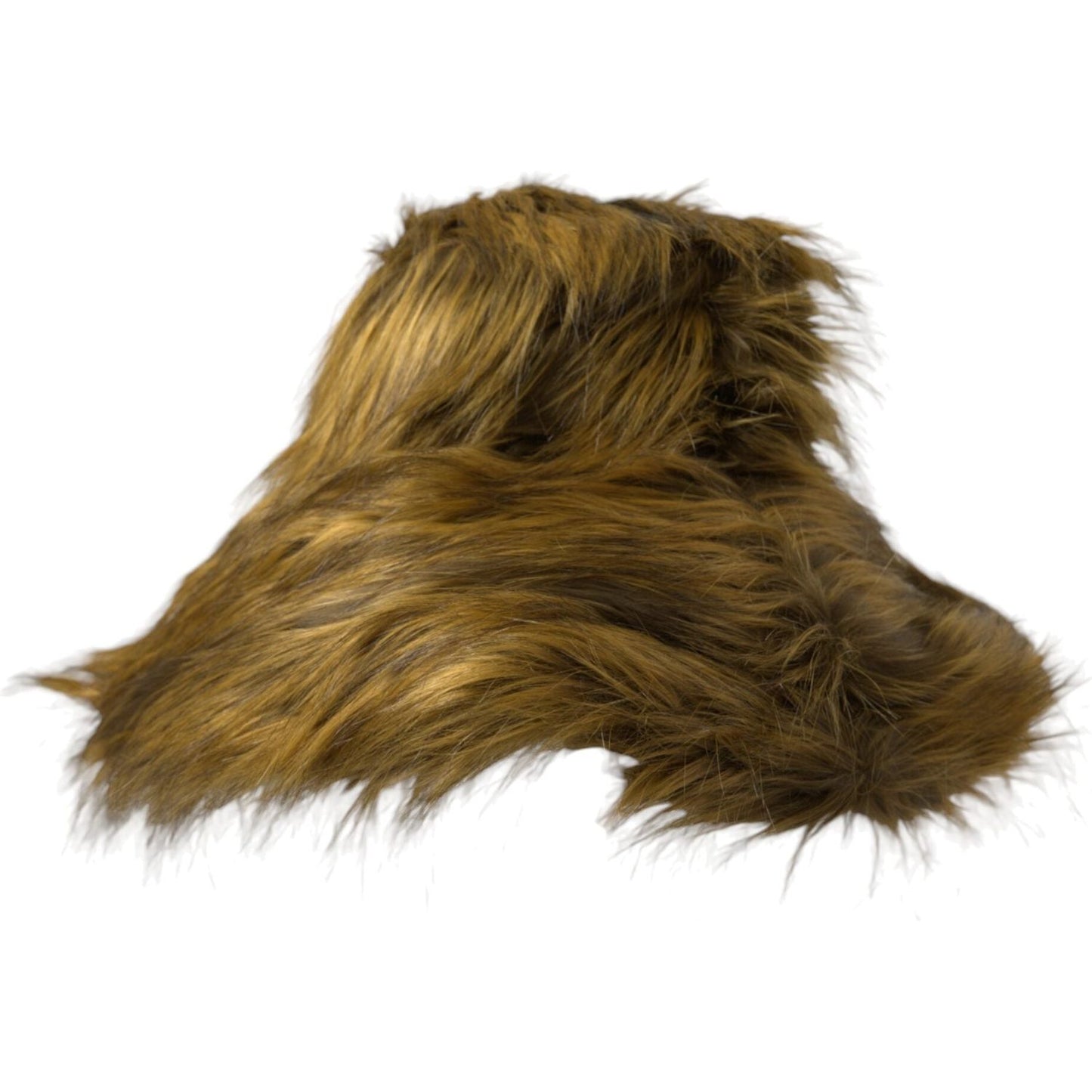 Dolce & Gabbana Brown Modacrylic Faux Fur Bucket Hat