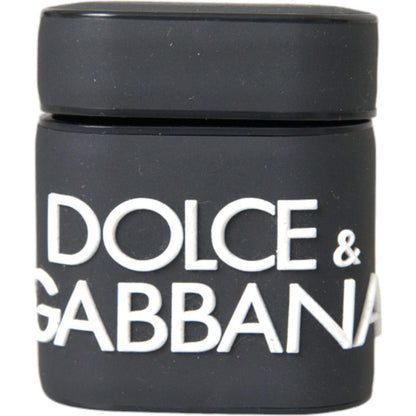 Dolce & Gabbana Black White Silicone Embossed Logo Airpods Case
