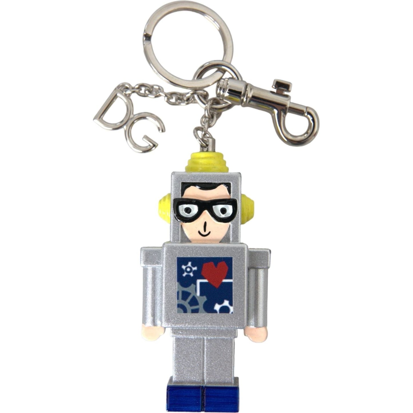 Dolce & Gabbana Multicolor Astronaut Space Metal Logo Keyring Keychain SMY10173