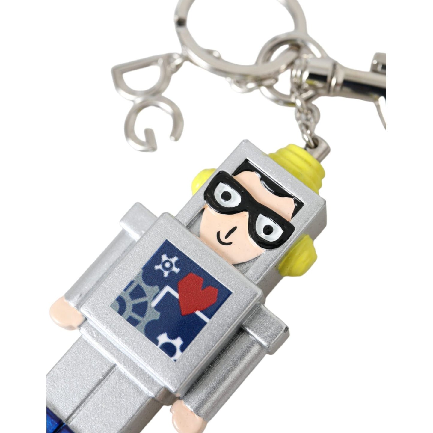 Dolce & Gabbana Multicolor Astronaut Space Metal Logo Keyring Keychain SMY10173
