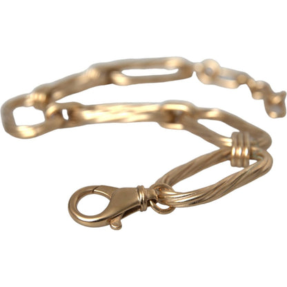 Dolce & Gabbana Gold Tone Brass Large Link Chain Jewelry Necklace Necklace