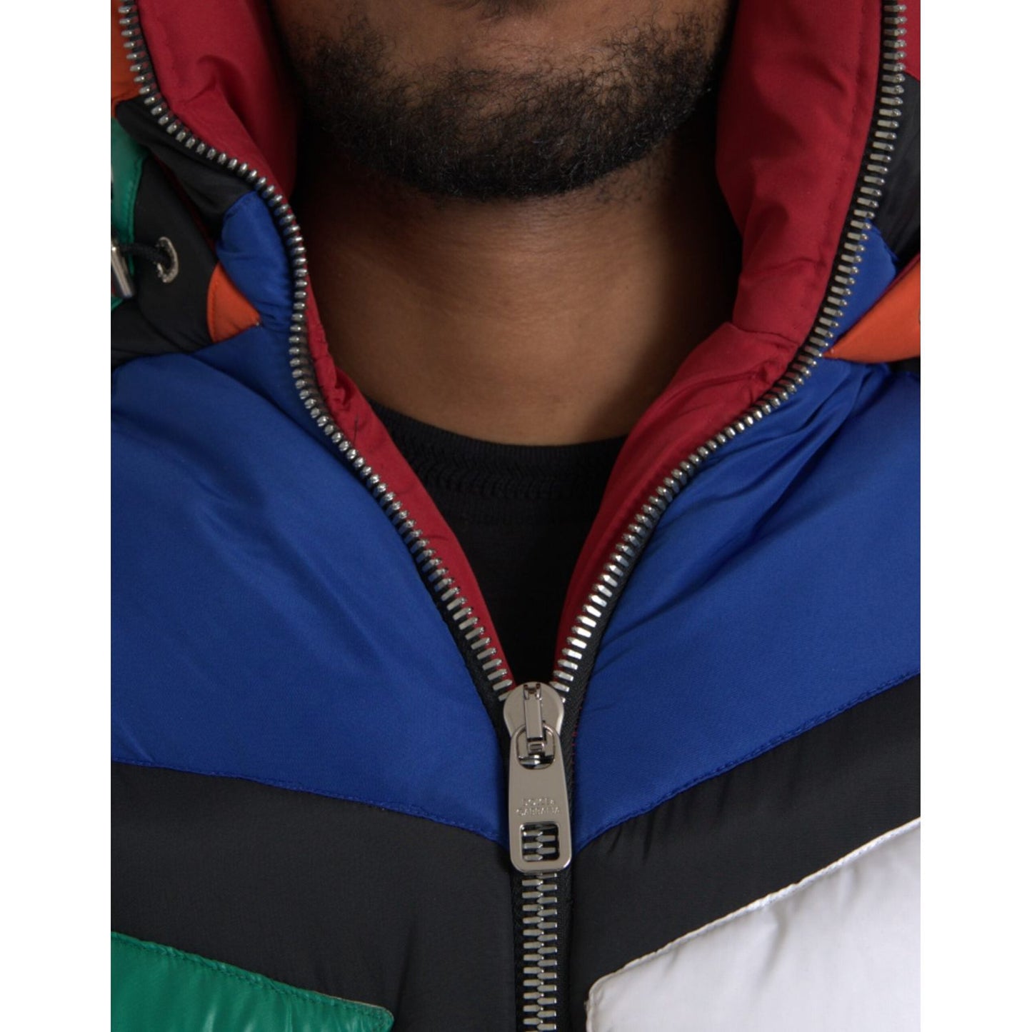 Dolce & Gabbana Multicolor Quilted Hooded Puffer Jacket JKT3832-52
