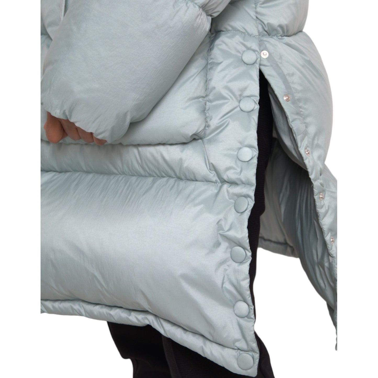 Dolce & Gabbana Light Blue Quilted Hooded Puffer Jacket Men JKT3835-50