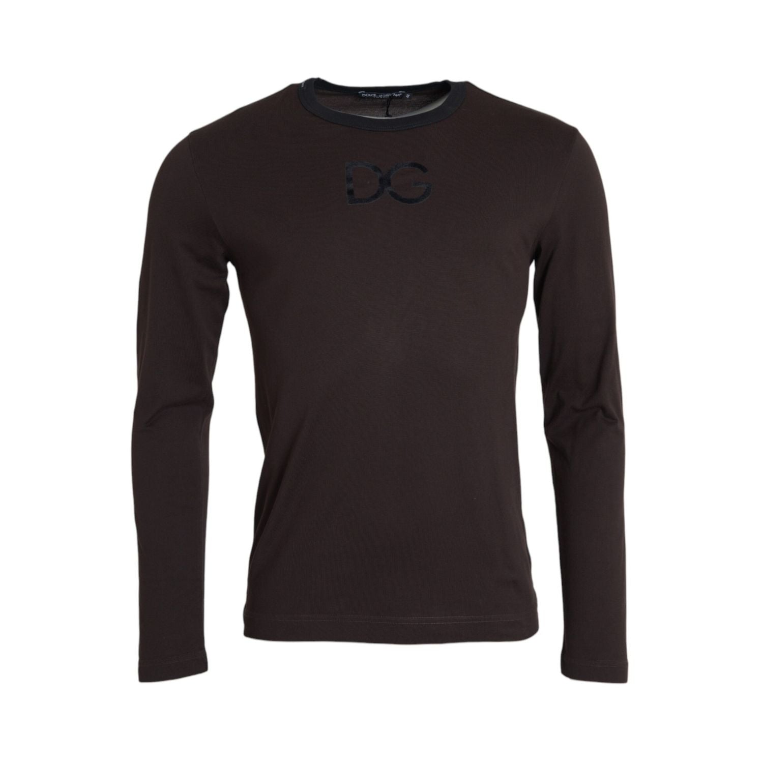 Dolce & Gabbana Brown DG Logo Crewneck Pullover Sweater