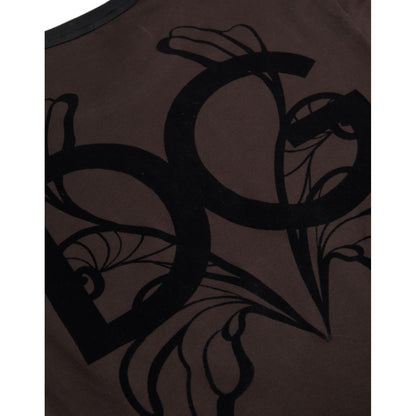Dolce & Gabbana Brown DG Logo Crewneck Pullover Sweater