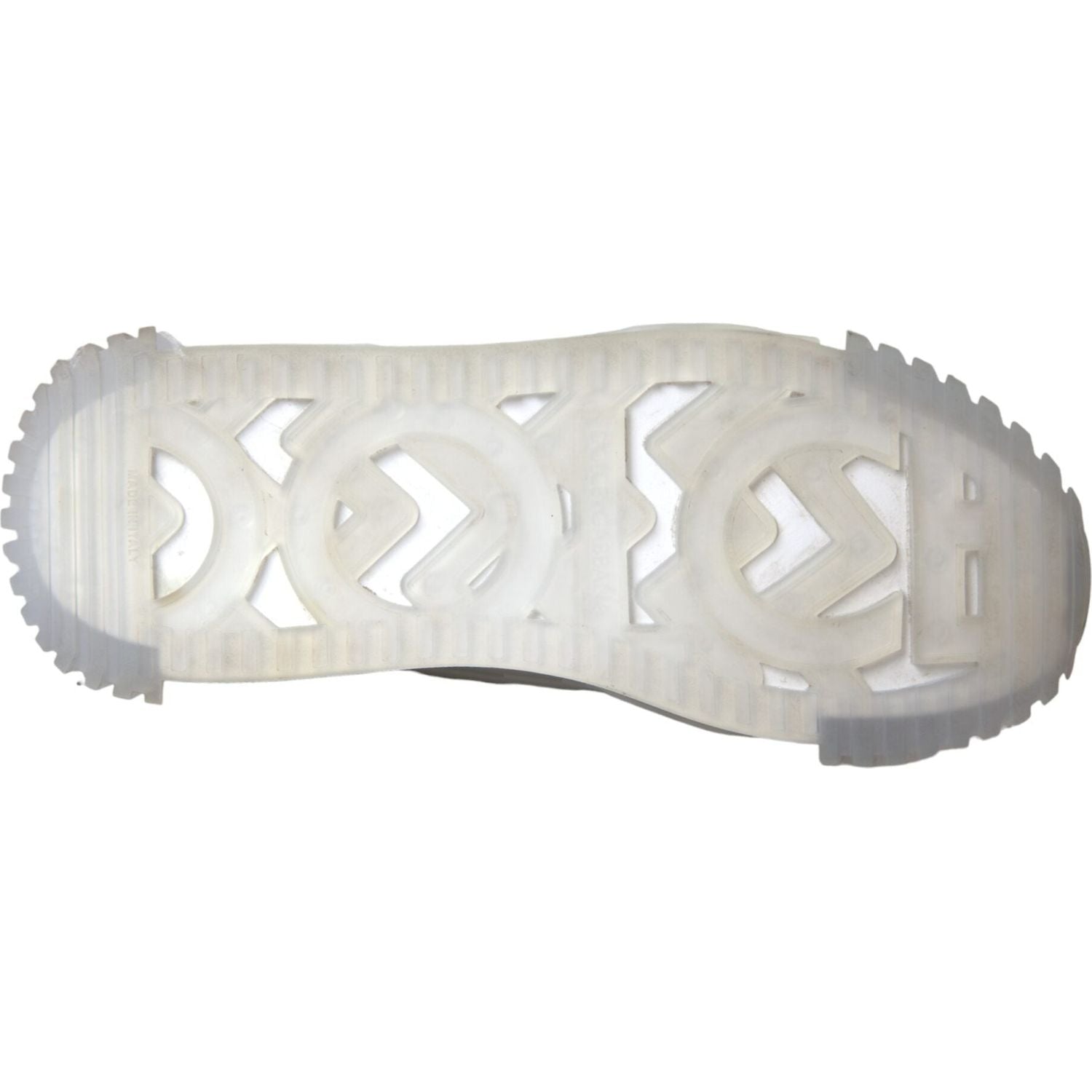 حذاء رياضي رجالي من دولتشي آند غابانا NS1 منخفض الرقبة باللون الفضي والأسود من النايلون