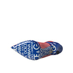 Dolce & Gabbana Red Blue Stretch Sock Style Ankle Boots Logo Shoes LA11123-36.5