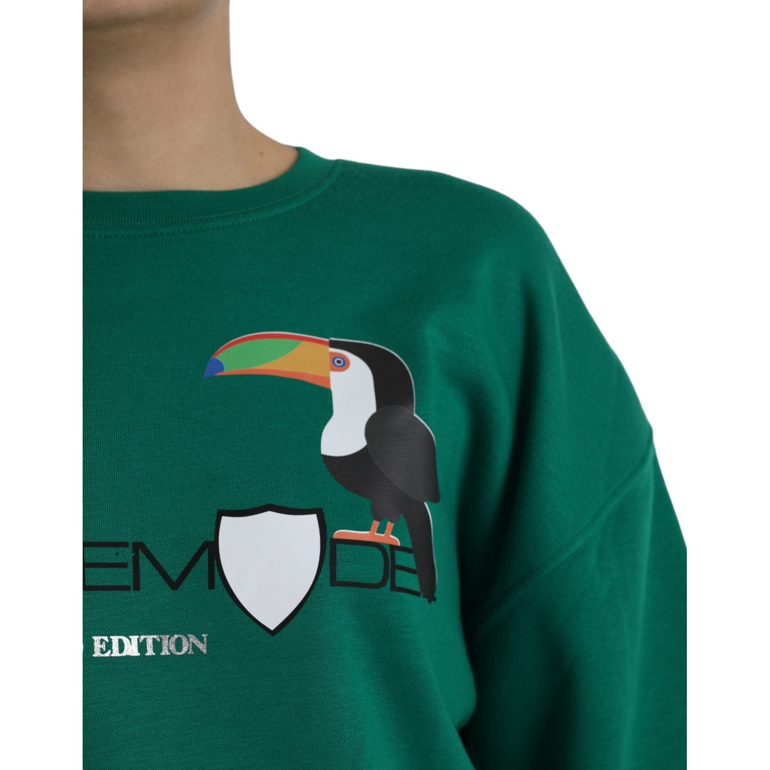 سترة فيليب موديل الخضراء القطنية المطبوعة بشعار بأكمام طويلة