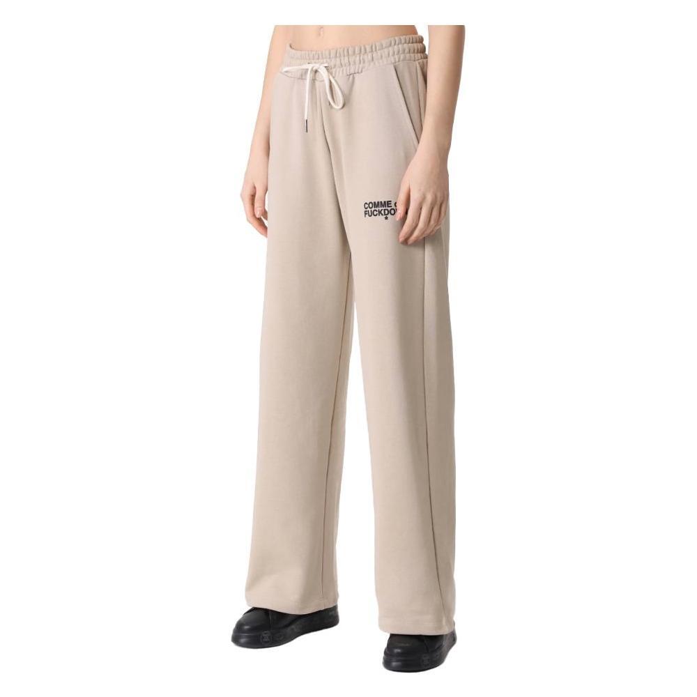 Comme Des Fuckdown Beige Cotton Jeans & Pant